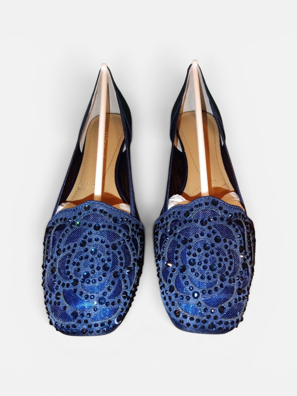 J.Renee Navy Jeweled Loafers